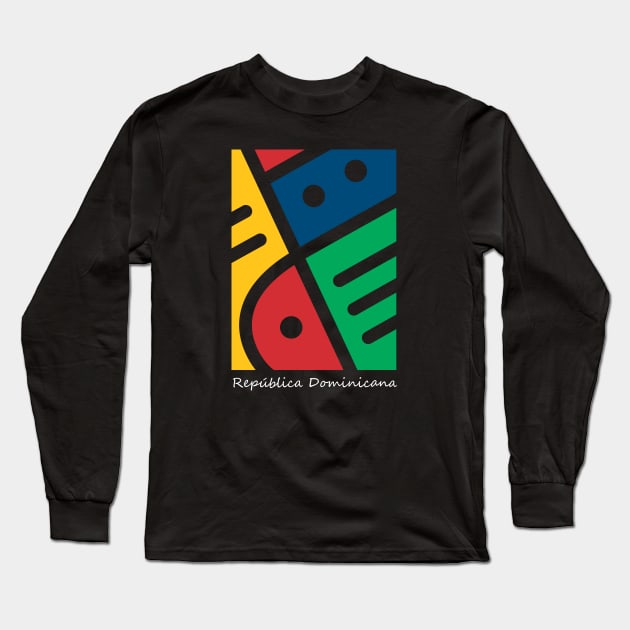 Petroglifo Taino 02 - Dominican Republic Fashion Long Sleeve T-Shirt by JosePepinRD